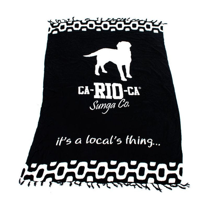 Ca-Rio-Ca Sunga Co. - Ca-Rio-Ca Logotipo, Canga De Praia- Brazilian Beach Towel (Sarong / Pareo)