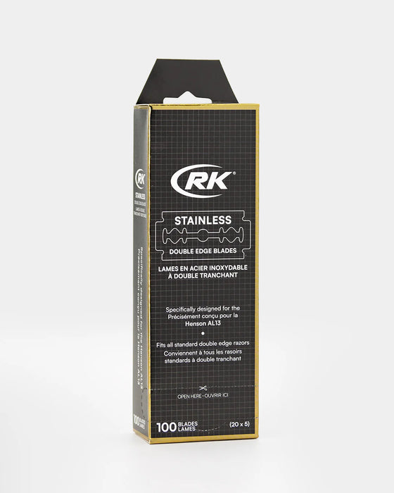 RK Shaving Stainless DE Razor Blades - 100pk