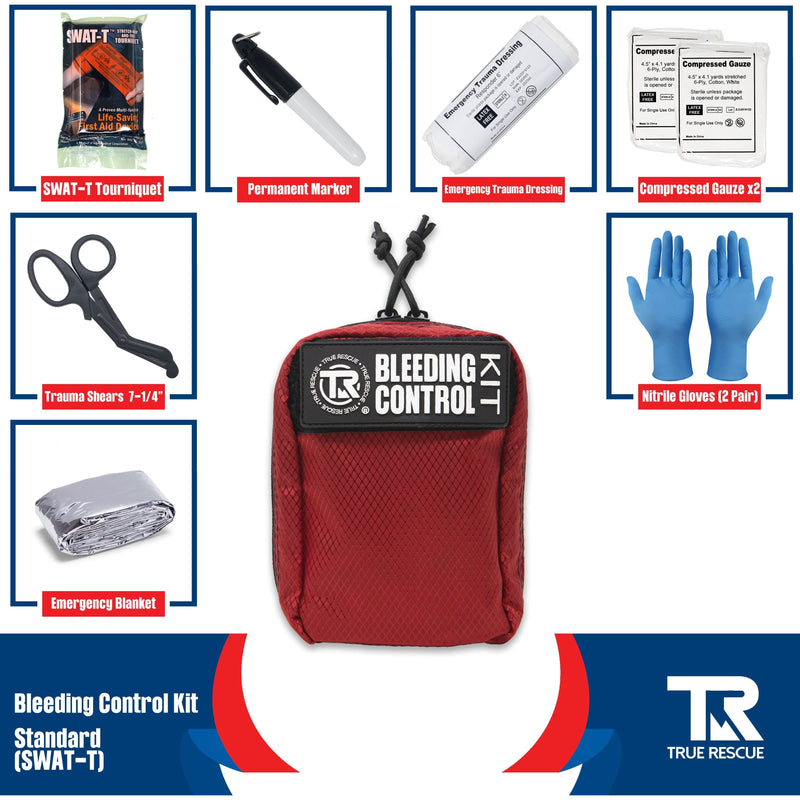 True Rescue Kit with Wall Mount Bleeding Control Kit