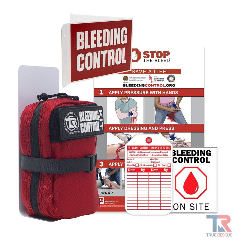 True Rescue Kit with Wall Mount Bleeding Control Kit