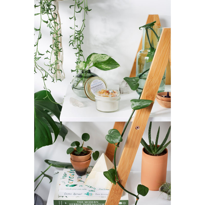 Butter Me Up Organics Blessings Candle / Intention Candle / Good Luck / Soy Handpoured Candle/ Candle with Crystals / Botanical Candle / Essential Oil Candle Metaphysical