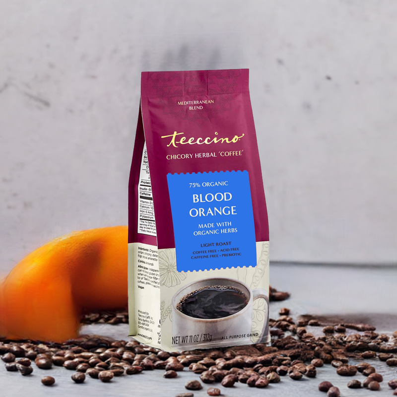 Teeccino Blood Orange Chicory Herbal Coffee Herbal Coffee