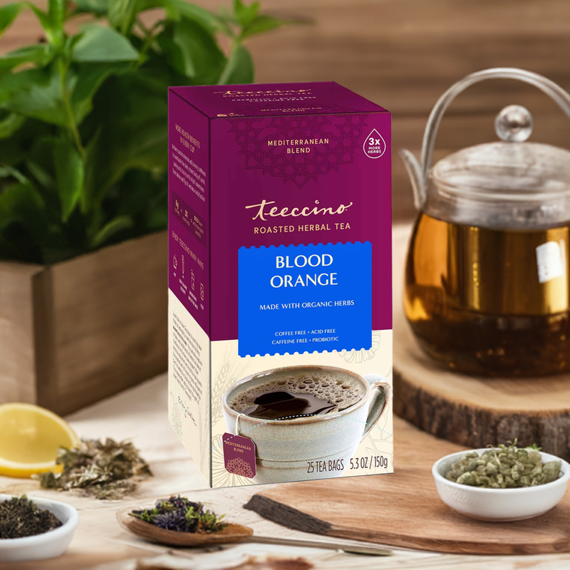Teeccino Blood Orange Roasted Herbal Tea Herbal Tea