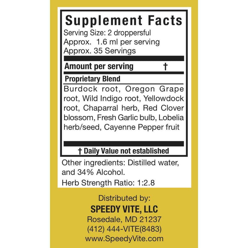 SpeedyVite® Natural Blood Cleanser Drops (2 fl oz) | Organic & Wildcrafted | SpeedyVite - FREE EXPEDITED Drops