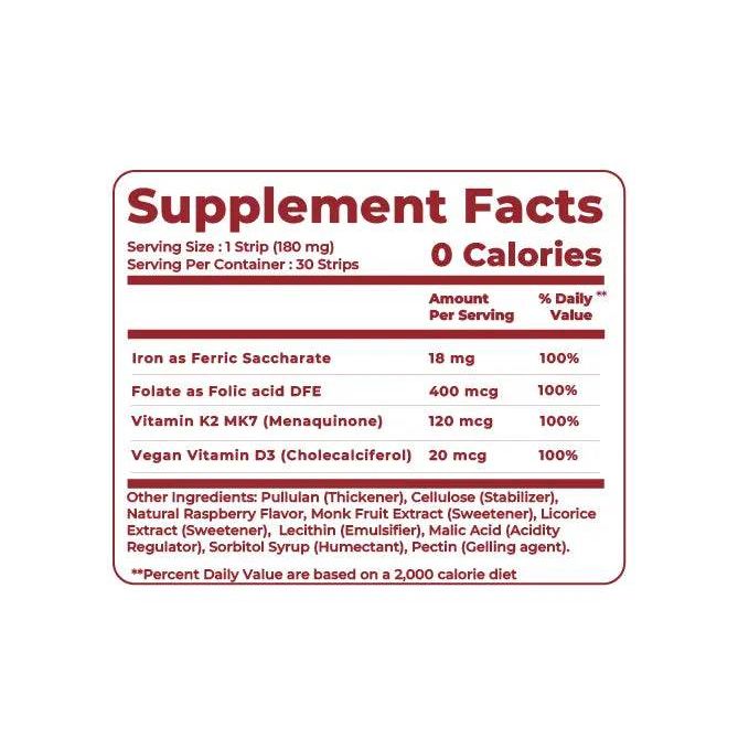 MEDHUGS NutriHugs Blood and Bone Support Oral Thin Films