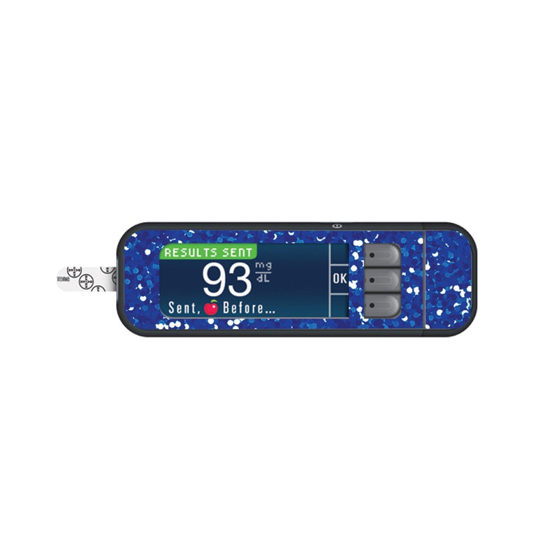 Peelz Blue Confetti for Bayer Contour Next Glucometer Peelz/Stickers