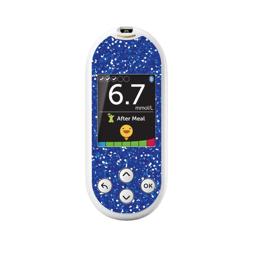 Peelz Blue Confetti for OneTouch Verio Reflect Glucometer Peelz/Stickers