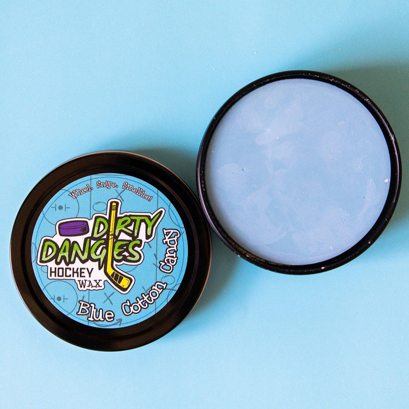 Dirty Dangles Hockey Blue Cotton Candy Hockey Stick Wax Hockey Stick Wax Light Blue