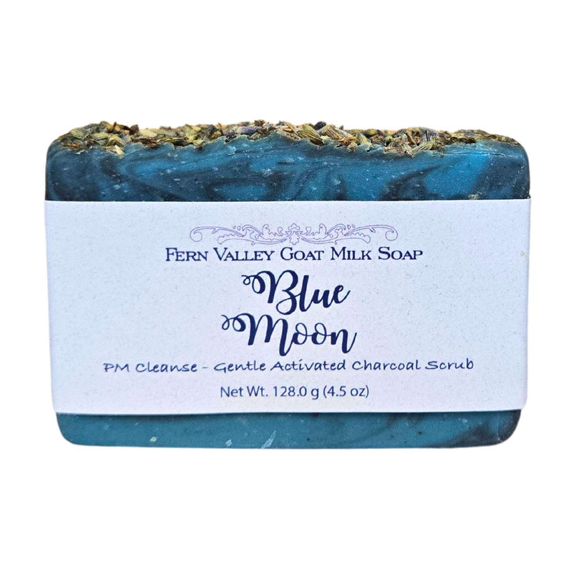 Fern Valley Soap Natural Goat Milk Soap | Charcoal Exfoliating Scrub | Blue Moon PM Cleanse Goat Milk Soap