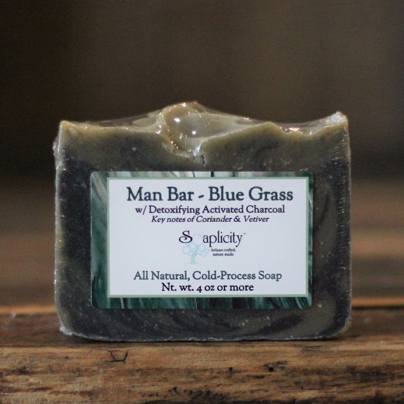 Soaplicity Blue Grass Soap Man Bar Soap Bar