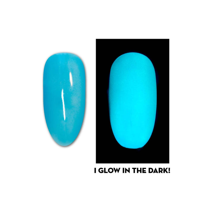 Uberchic Beauty Blue Snow Cone - Glow In The Dark Gel Polish