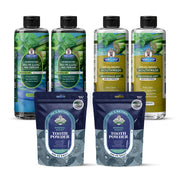 Garner's Garden 2 Pack Oral Care Package | Trio | H2O2 | Fluoride Free Packages White Smoke 2 x 16oz Regular Lemongrassmint Mouthwash & Oxy Pulling / 2 x 2oz Regular Tooth Powder