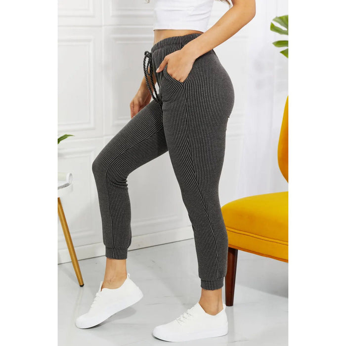 Blumin Apparel Easy Living Ribbed Joggers