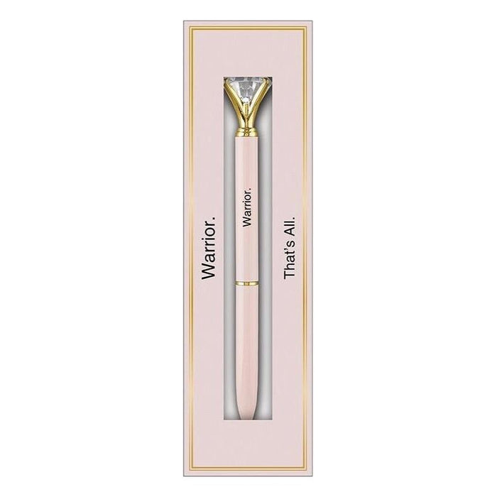 The Bullish Store - Blush Pink Gem "Warrior" Pen In Gift Box | Jewel-Topped Gift Pen