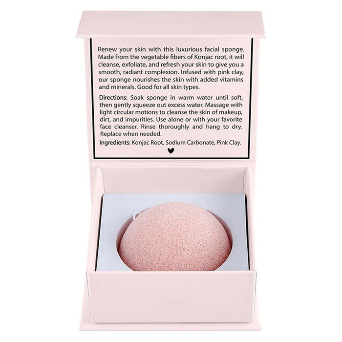 Blush Pink Konjac Facial Sponge | All-Natural Scrub Sponge Detoxify Exfoliate Skin