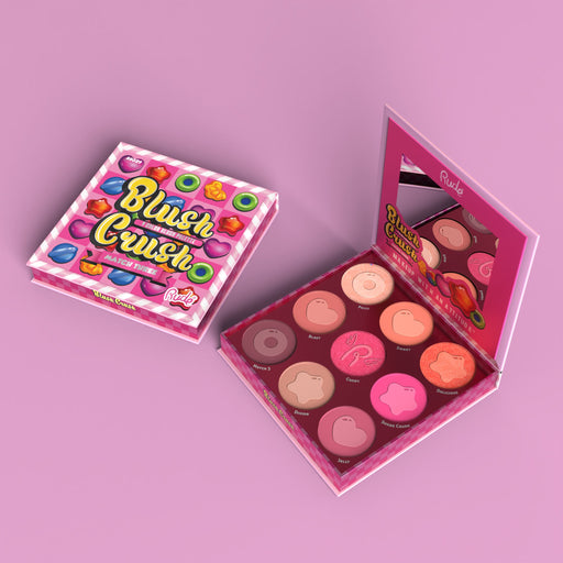 Rude Cosmetics Blush Crush 9 Color Blush Palette - Match Three Face