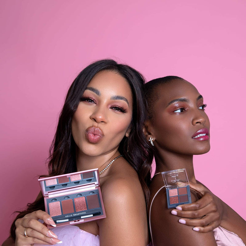 Chella mini chella + velabeauty blushing rose eyeshadow palette Brow & Eye
