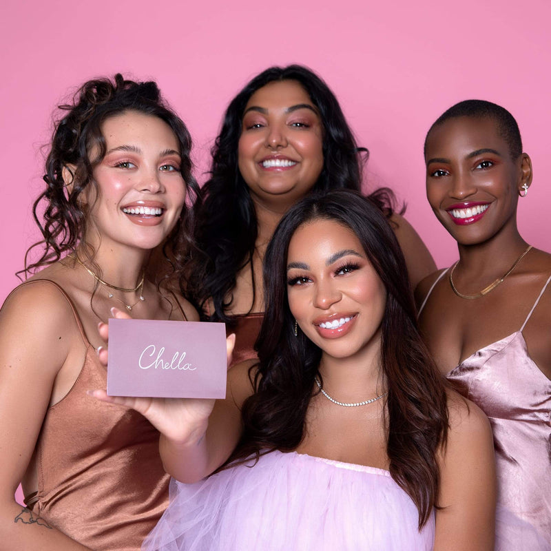 Chella mini chella + velabeauty blushing rose eyeshadow palette Brow & Eye