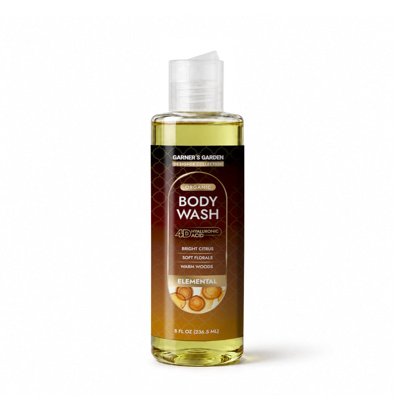 Garner's Garden 4D Hyaluronic Acid Body Wash | Organic Body Wash White Smoke 4D HA Body Wash Elemental / 8 oz (try me)