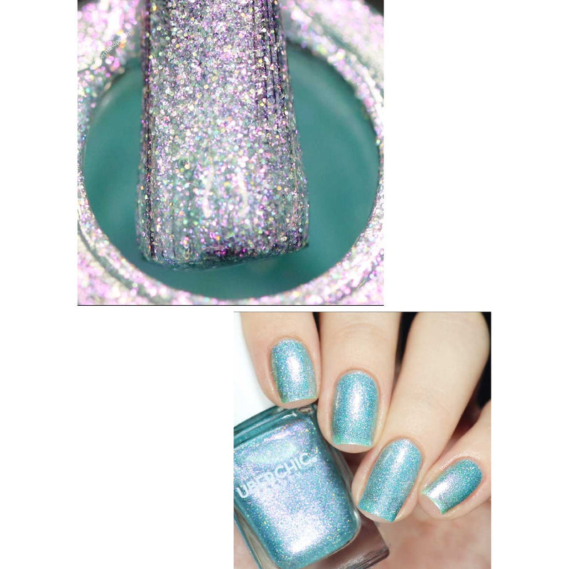 UberChic Beauty Boho Blues - Holographic Polish Regular Polish