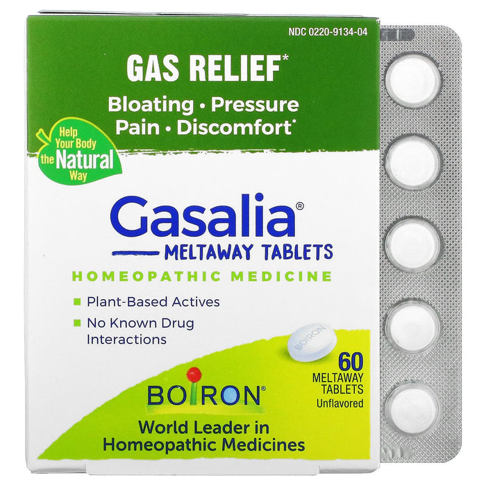 Boiron Gasalia Homeopathic Gas Relief Tablets 60 Ct