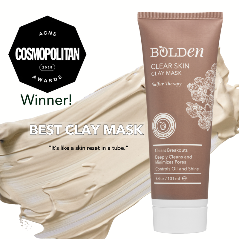 Boldenusa.com Bolden Clay Mask | Sulfur & Willow Bark Acne Treatment for Clear Skin Facial Line