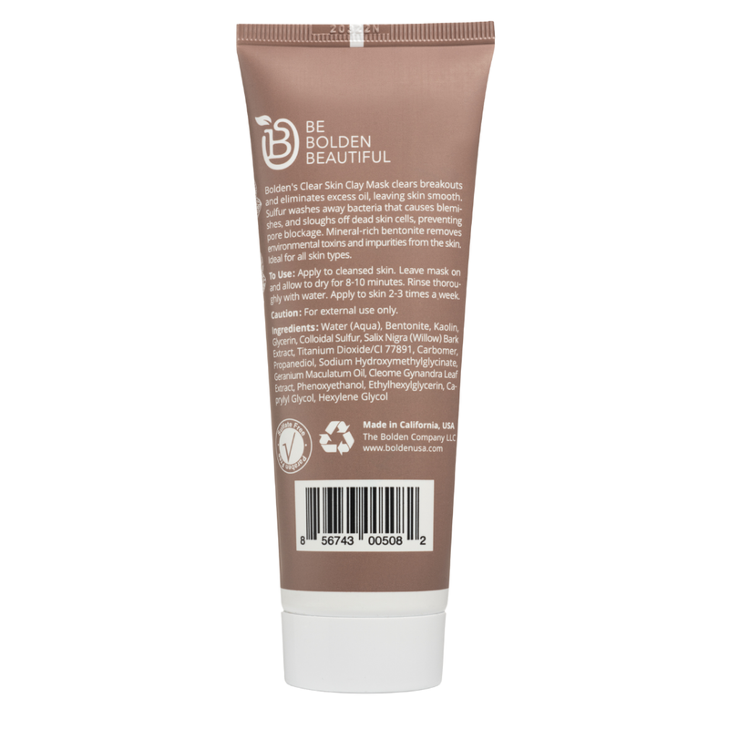 Boldenusa.com Bolden Clay Mask | Sulfur & Willow Bark Acne Treatment for Clear Skin Facial Line
