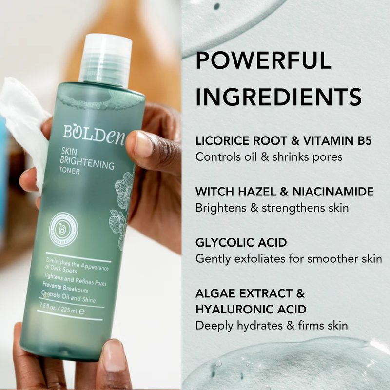 Boldenusa.com Bolden Brightening Toner | Fights Breakouts & Dark Spots with Glycolic Acid Facial Line