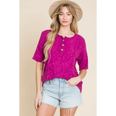 BomBom  At The Fair Animal Textured Top