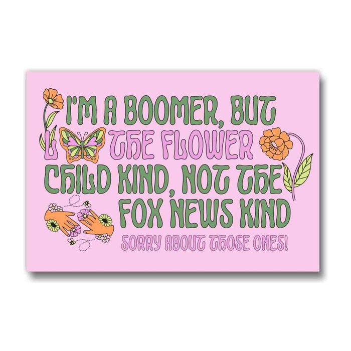 Boomer But Not the Fox News Kind Tote Bag and Magnet Bundle | Canvas Tote and Glossy Refrigerator Magnet