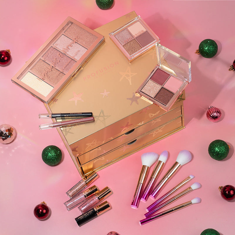 Profusion Cosmetics Crimson Dawn to Dusk Beauty Kit – Complete Collection Bundle Set