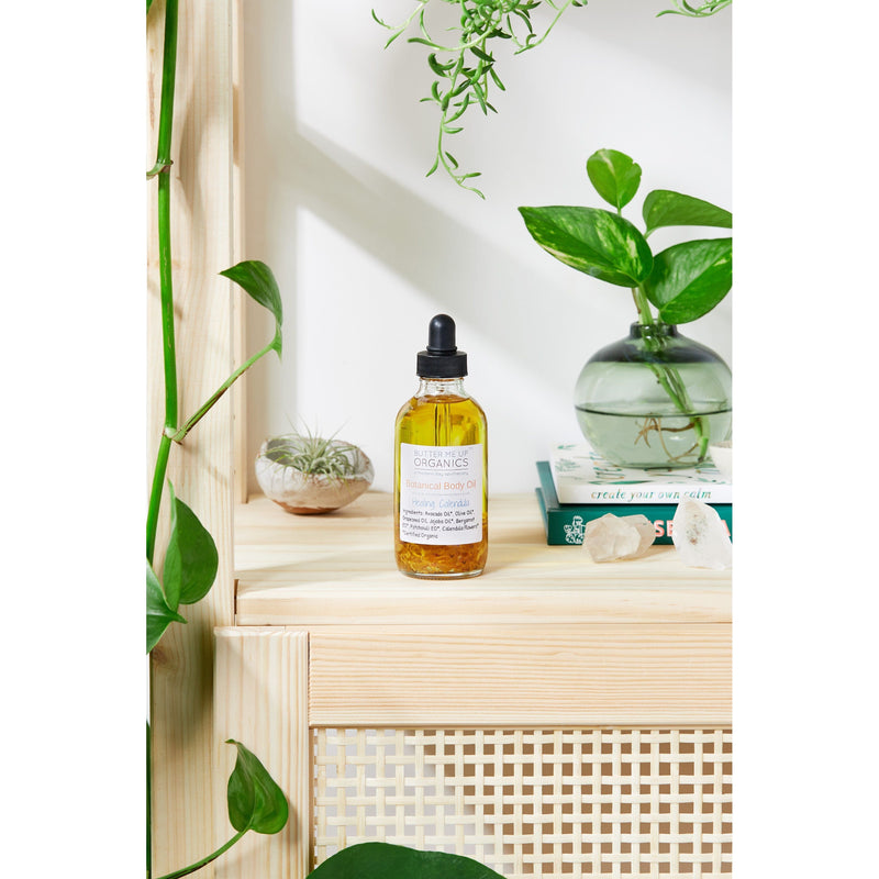 Butter Me Up Organics Botanical Body Oil -BOTANICAL COLLECTION - Organic Body Lotion Moisturizer Body