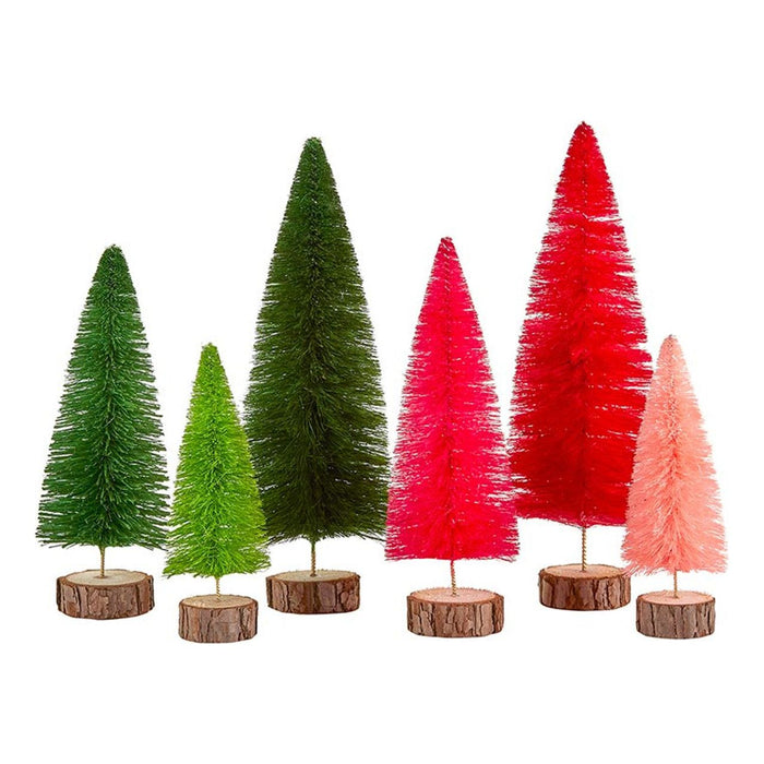 Bottle Brush Tree in Blush and Dark Pink | Holiday Decor