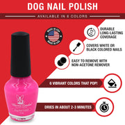 Warren London Dog Nail Polish - Polish Bottles with Brush Dog Nail Polish