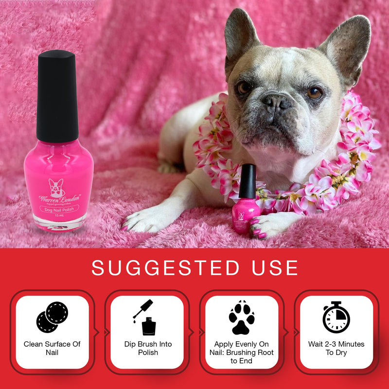 Warren London Dog Nail Polish - Polish Bottles with Brush Dog Nail Polish