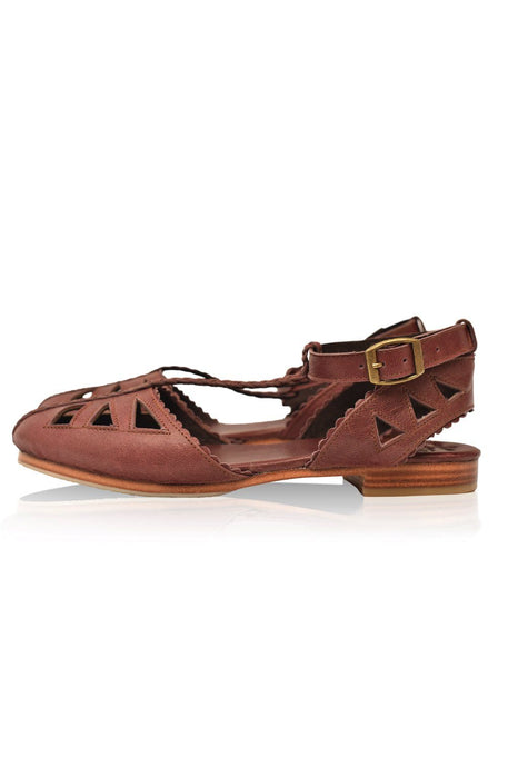 Bounty T-strap Leather Sandals by ELF