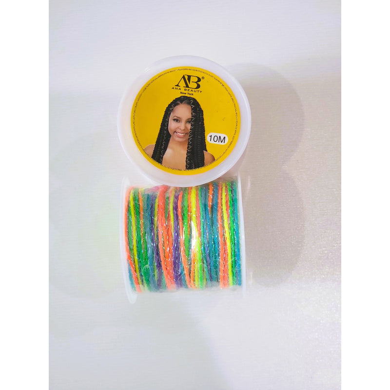 Mill's Beauty Supply AB Braid Thread, Colorful Hair Accessories