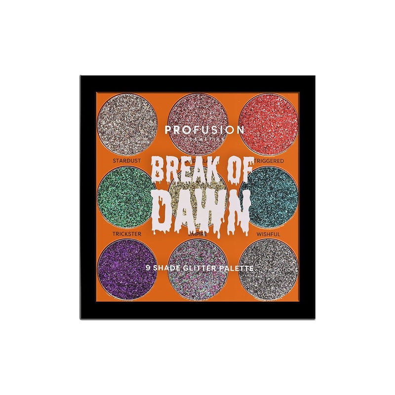 Profusion Cosmetics Spookarama | Break of Dawn 9-Shade Pressed Glitter Palette