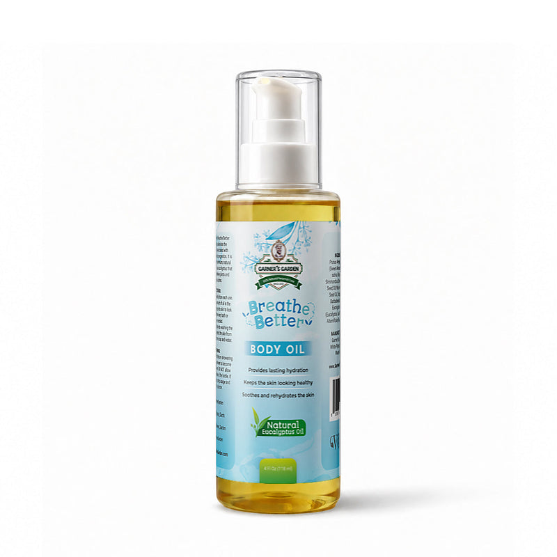 Garner's Garden Breathe Better Body Oil Body Oil White Smoke Breathe Better Body Oil 4oz