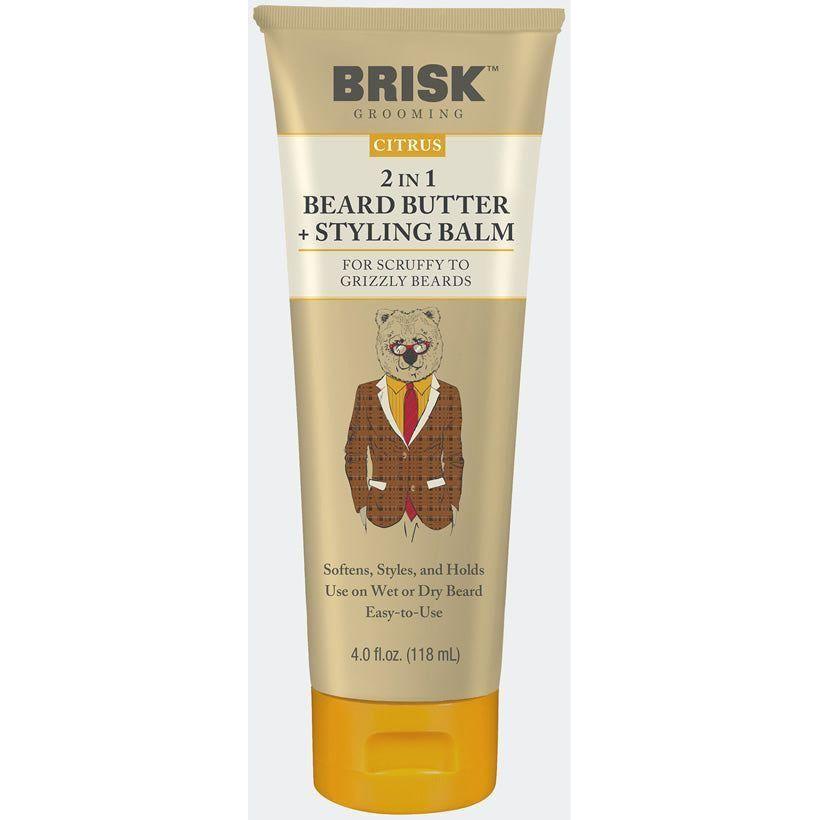 Brisk Brisk 2 in 1 Beard Butter + Styling Balm 4 Oz Beard Care