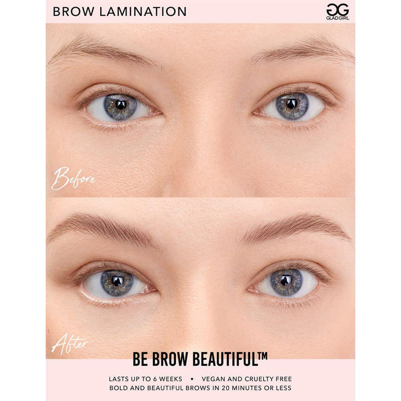 GladGirl Downloadable Brow Lamination Before & After Poster Marketing