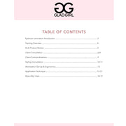 GladGirl Eyebrow Lamination Application Training Manual Marketing