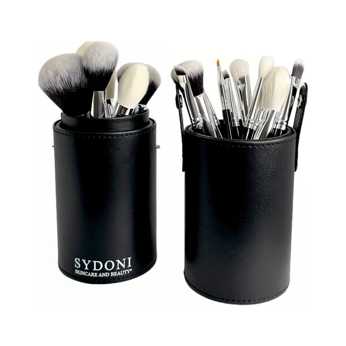 Sydoni Skincare And Beauty - 14 Piece Professional Makeup Brush Collection With Brush Holder