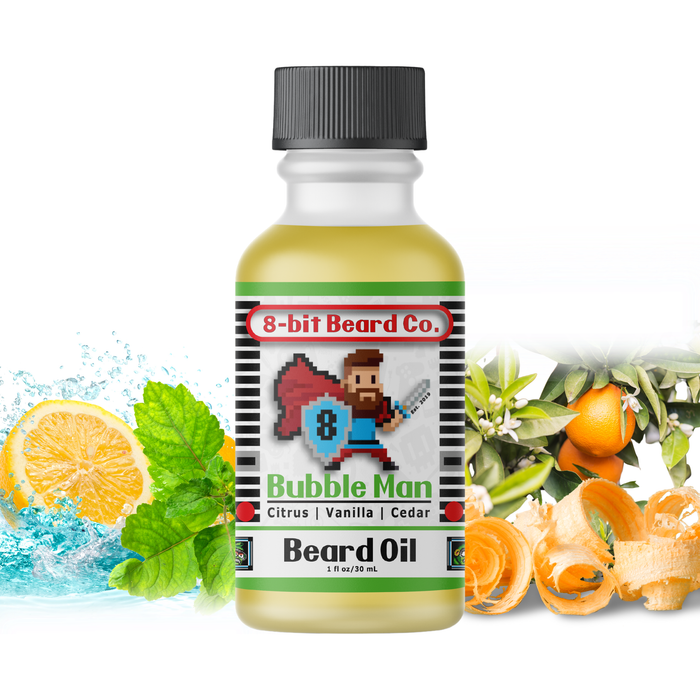 8Bit Beard Co. Bubble Man | Beard Oil (Limited) - Citrus, Vanilla, Cedar