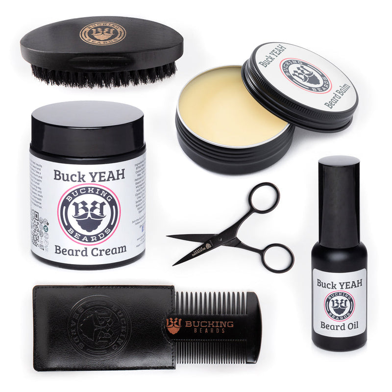 EpiLynx Men’s Grooming Essentials Bundle – Beard Balm, Cream, Oil & Grooming Kit (Gluten-Free, Vegan)