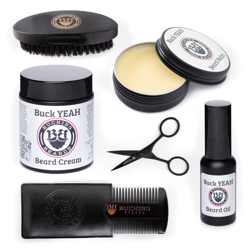 EpiLynx Men’s Grooming Essentials Bundle – Beard Balm, Cream, Oil & Grooming Kit (Gluten-Free, Vegan)