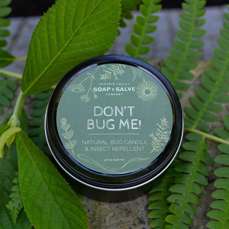 Chagrin Valley Soap & Salve Body & Massage Candle: Don't Bug Me! Insect Repellent Candle Bug Repellent