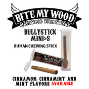 BiteMyWood Bully Stick 2.5" Mini - All Natural Birchwood Flavored Human Chewing Sticks | BiteMyWood Toothpicks
