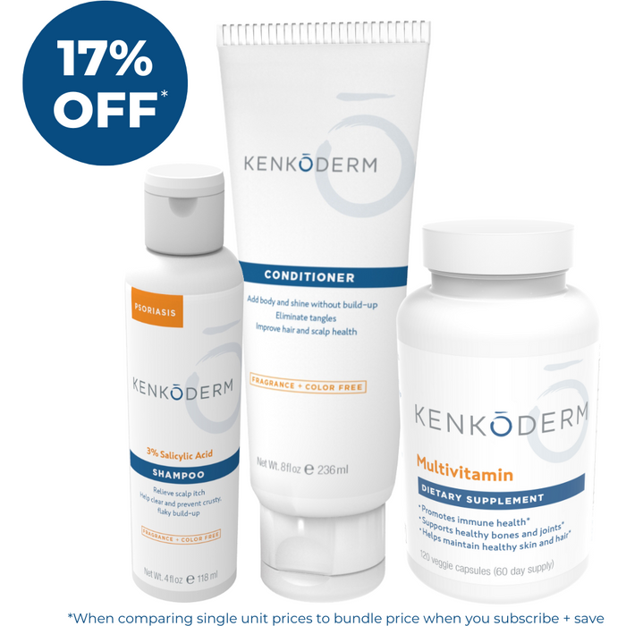 Kenkoderm Psoriasis Total Scalp and Multivitamin Bundle