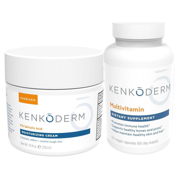 Kenkoderm Psoriasis Moisturizing Cream + Multivitamin Bundle